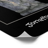 Funny Skeleton Tombstone Kids Room Personalized ポスター (角)