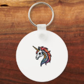 Funny Skeleton Unicorn Lovers Spooky Halloween Cos キーホルダー (正面)
