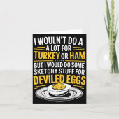 Funny Sketchy Stuff For Deviled Eggs Saying Food H カード (正面)