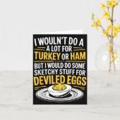 Funny Sketchy Stuff For Deviled Eggs Saying Food H カード (黄色い花)