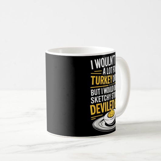 Funny Sketchy Stuff For Deviled Eggs Saying Food H コーヒーマグカップ (正面右)