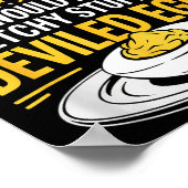 Funny Sketchy Stuff For Deviled Eggs Saying Food H ポスター (角)