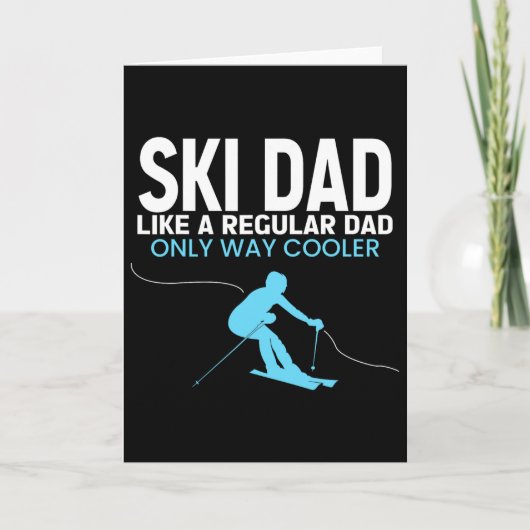 Funny Ski Dad Fathers Day - Cool Skier For Men Dad カード (正面)