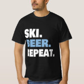 FUNNY SKI TRIP SKIING & BEER LOVER GIFT FOR MEN & Tシャツ (正面)