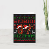 Funny Skibidi Rizzmas Meme Ugly Christmas Vibes Xm カード (正面)
