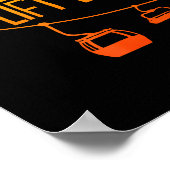 Funny skiing snowboarding design for men women ポスター (角)