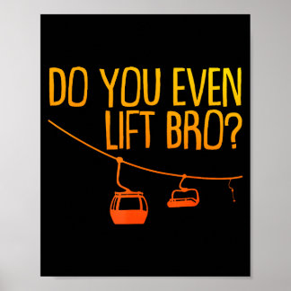 Funny skiing snowboarding design for men women ポスター