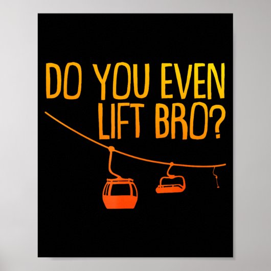 Funny skiing snowboarding design for men women ポスター (正面)