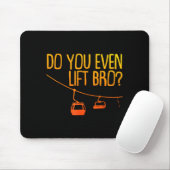 Funny skiing snowboarding design for men women マウスパッド (マウス)