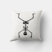 Funny skull doing handstand クッション (裏面)