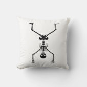 Funny skull doing handstand クッション (正面)