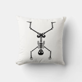 Funny skull doing handstand クッション