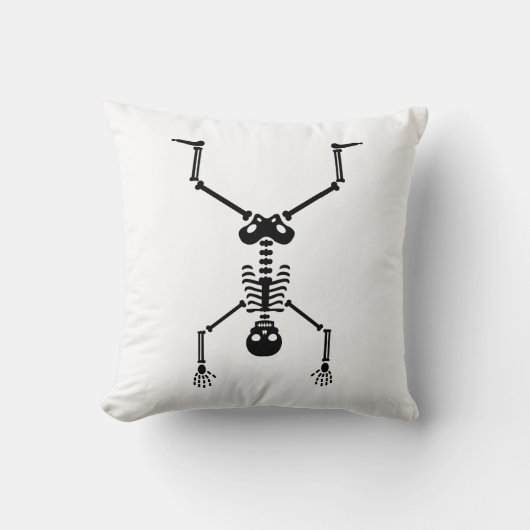 Funny skull doing handstand クッション (正面)