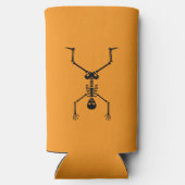 Funny skull doing handstand スリム缶クーラー (裏面)