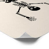 Funny skull doing handstand ポスター (角)