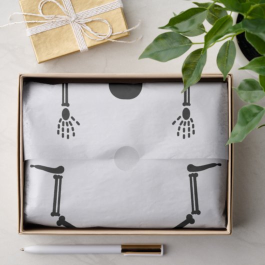 Funny skull doing handstand 薄葉紙 (ギフト)