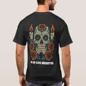 Funny Skull Mexican Boss Spanish Dia De Los Muerto Tシャツ (裏面)