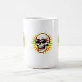 **Funny Skull With Sunglasses – Cartoon Laughing S コーヒーマグカップ (中央)