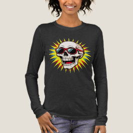 **Funny Skull With Sunglasses – Cartoon Laughing S トライブレンドＴシャツ