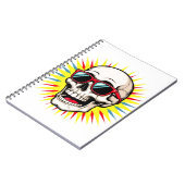 **Funny Skull With Sunglasses – Cartoon Laughing S ノートブック (左側)