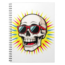 **Funny Skull With Sunglasses – Cartoon Laughing S ノートブック