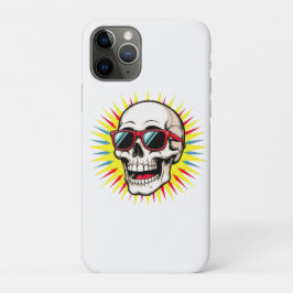 **Funny Skull With Sunglasses – Cartoon Laughing S iPhone 11 Proケース