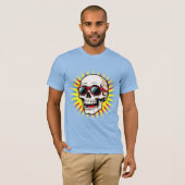 **Funny Skull With Sunglasses – Cartoon Laughing S Tシャツ (正面フル)