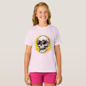 **Funny Skull With Sunglasses – Cartoon Laughing S Tシャツ (正面フル)