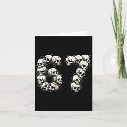 Funny Skulls 6 7 Meme Six Seven Love Halloween  カード (正面)
