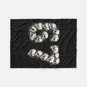 Funny Skulls 6 7 Meme Six Seven Love Halloween フリースブランケット (正面(横))