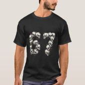 Funny Skulls 6 7 Meme Six Seven Love Halloween Tシャツ (正面)