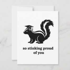 Funny Skunk Graduation Card So Stinking Proud シーズンカード