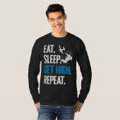 Funny Skydiving Eat Sleep Get High Repeat Skydiver Tシャツ (正面フル)