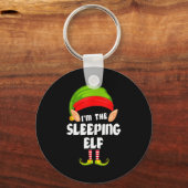 Funny Sleeng Elf Matching Family Group Pj Christma キーホルダー (正面)