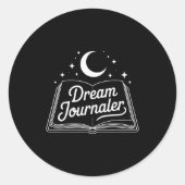 Funny Sleep Hygiene Dream Journaling Status Symbol ラウンドシール (正面)