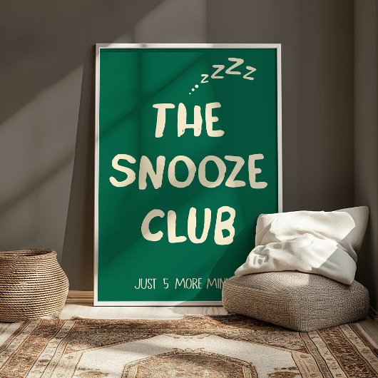 Funny Sleep Wall Art Minimalist Typography Poster ポスター