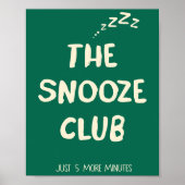 Funny Sleep Wall Art Minimalist Typography Poster ポスター (正面)