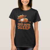 Funny Sleeping Highland Cattle Cow Pajama Bedtime Tシャツ (正面)