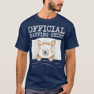 Funny Sleeping Mask Pembroke Welsh Corgi Napping  Tシャツ