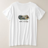 Funny, sleeping meerkats プラスサイズTシャツ (デザイン裏面)