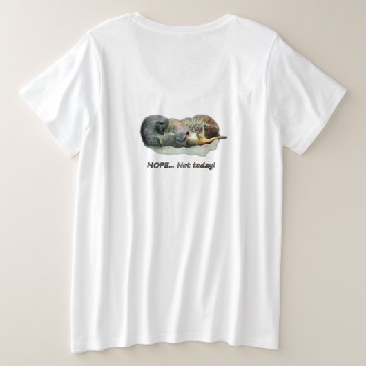 Funny, sleeping meerkats プラスサイズTシャツ (デザイン裏面)