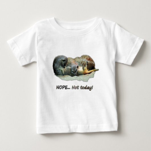 Funny, sleeping meerkats ベビーTシャツ (正面)
