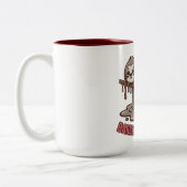 Funny Sleeping Sloth Melting Coffee Mug ツートーンマグカップ (左)