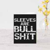 Funny Sleeveless Shirt Gag Sleeves Are Bull Tank T カード (黄色い花)