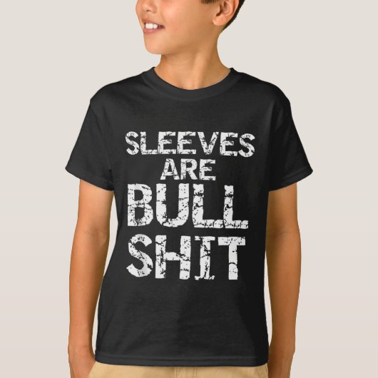 Funny Sleeveless Shirt Gag Sleeves Are Bull Tank T Tシャツ (正面)