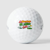 Funny “Slice Left” Warning Golf Ball Design ゴルフボール (正面)