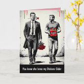 Funny slogan Valentine's Day card カード (黄色い花)