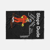 Funny Slope Dude Algebra Geometry Middle School Ma フリースブランケット (正面(横))