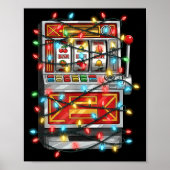 Funny Slot Machine Christmas Graphics Lights Lover ポスター (正面)