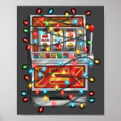 Funny Slot Machine Christmas Graphics Lights Lover ポスター (正面)